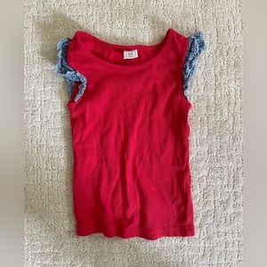 🇺🇸 Gap sleeveless t shirt for kids size 3. Red and blue🇺🇸